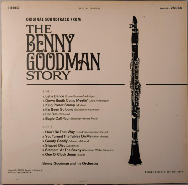 baixar álbum Benny Goodman - Original Soundtrack From The Benny Goodman Story