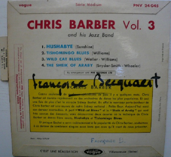 Album herunterladen Chris Barber - Chris Barber And His Jazz Band Vol 3