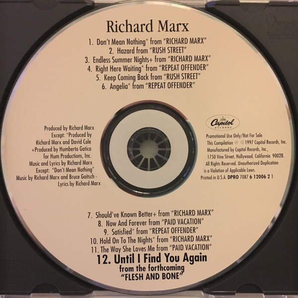 baixar álbum Richard Marx - 11 Hits That Lit Up Your Phones 7 1 Tracks