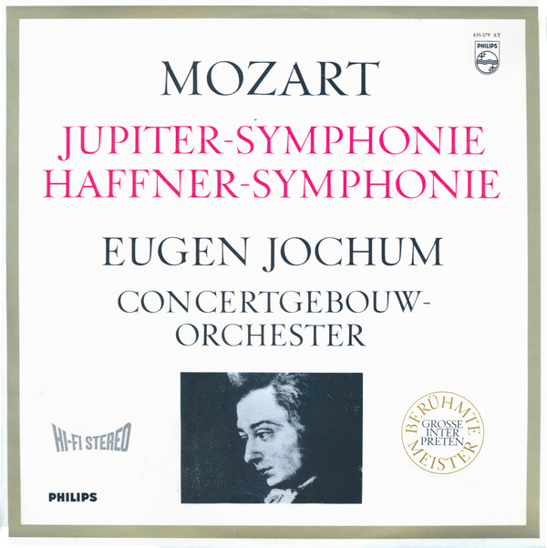 baixar álbum Wolfgang Amadeus Mozart, ConcertgebouwOrchester Amsterdam, Eugen Jochum - Jupiter Symphonie Haffner Symphonie