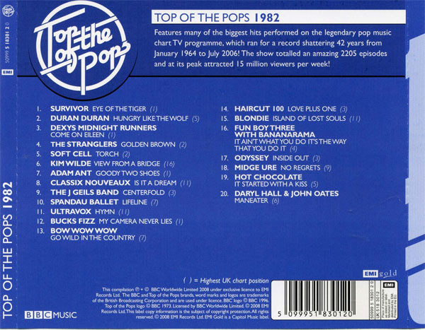 last ned album Various - Top Of The Pops 1982