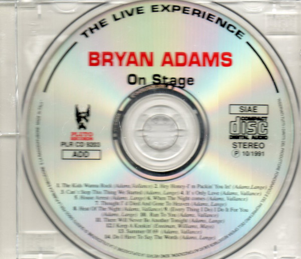 baixar álbum Bryan Adams - On Stage