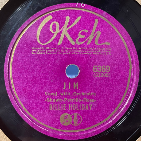 Billie Holiday – Jim / Love Me Or Leave Me (1941, Shellac) - Discogs