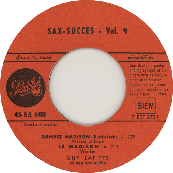 Album herunterladen Guy Lafitte - Madison Sax Succes Vol9