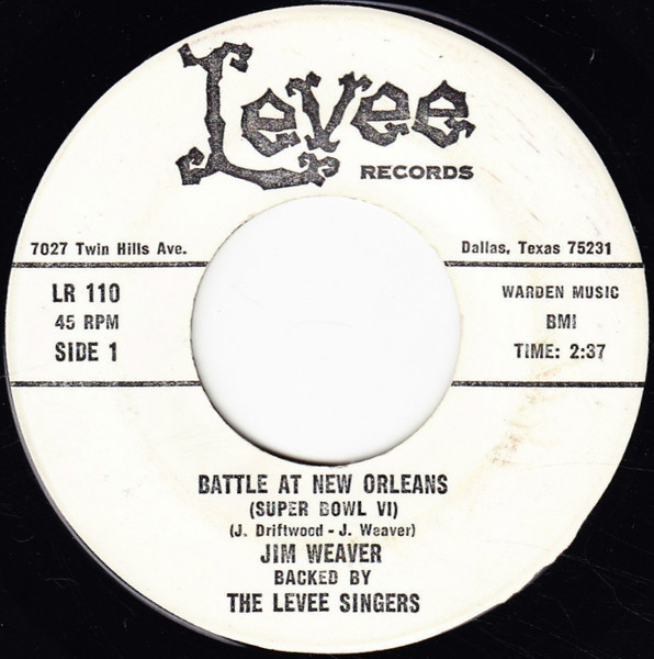 Battle at New Oreleans SUPERBOWL VI NOLA COWBOYS CHANT 45 RPM Levee Records  1972