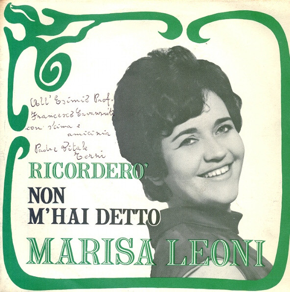 descargar álbum Marisa Leoni - Ricorderò Non MHai Detto