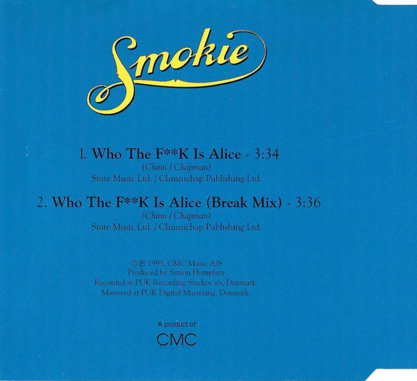 Album herunterladen Smokie - Who The FK Is Alice