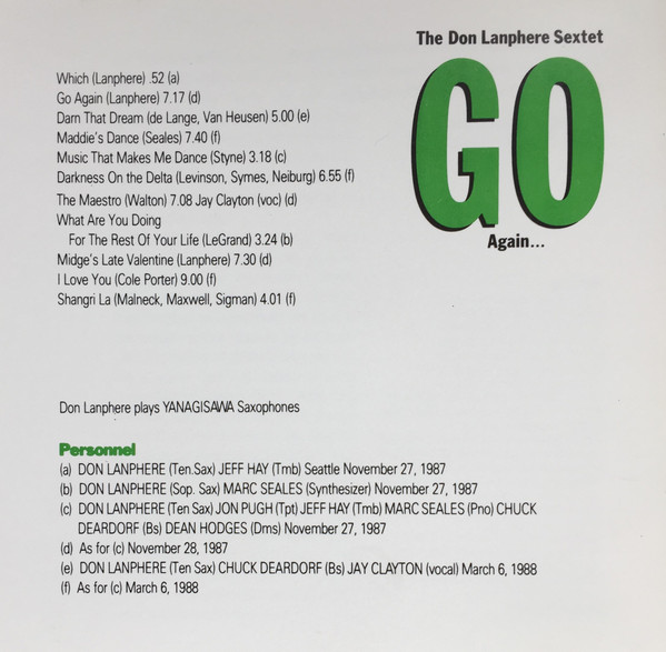 Album herunterladen The Don Lanphere Sextet - Go Again