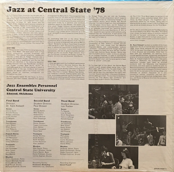 last ned album Central State University Jazz Ensembles - Jazz At Central State 78