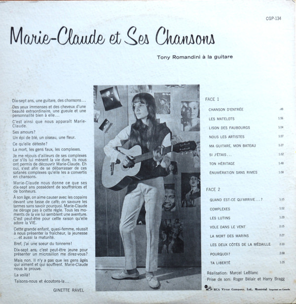 descargar álbum MarieClaude - Marie Claude Et Ses Chansons