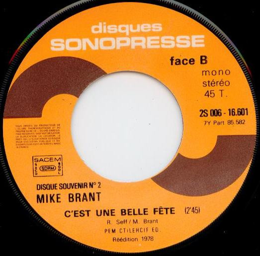 lataa albumi Mike Brant - Disque Souvenir N2