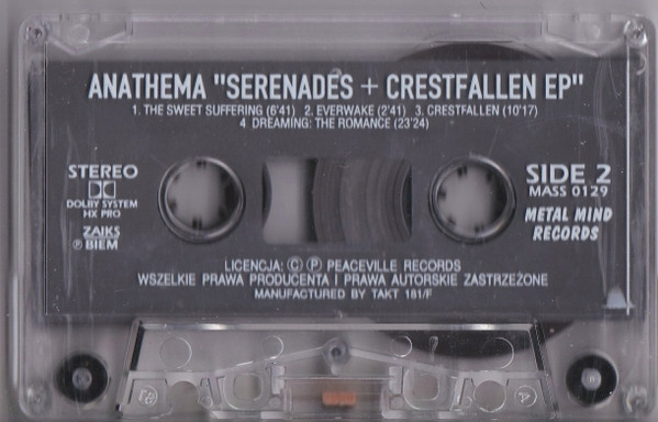 télécharger l'album Anathema - Serenades Crestfallen EP