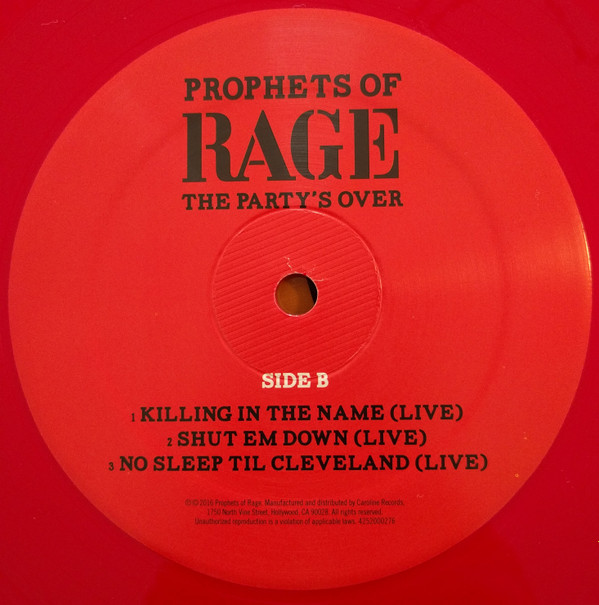 Prophets Of Rage - The Party's Over | Caroline Records (4252000276) - 4