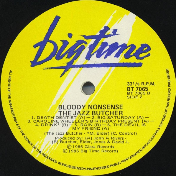 The Jazz Butcher – Bloody Nonsense (1986, Vinyl) - Discogs