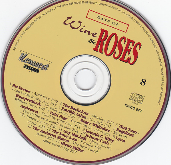 Album herunterladen Various - Days of Wine Roses 8