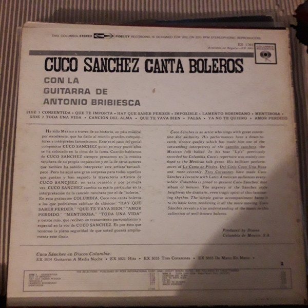 last ned album Cuco Sanchez - Canta Boleros