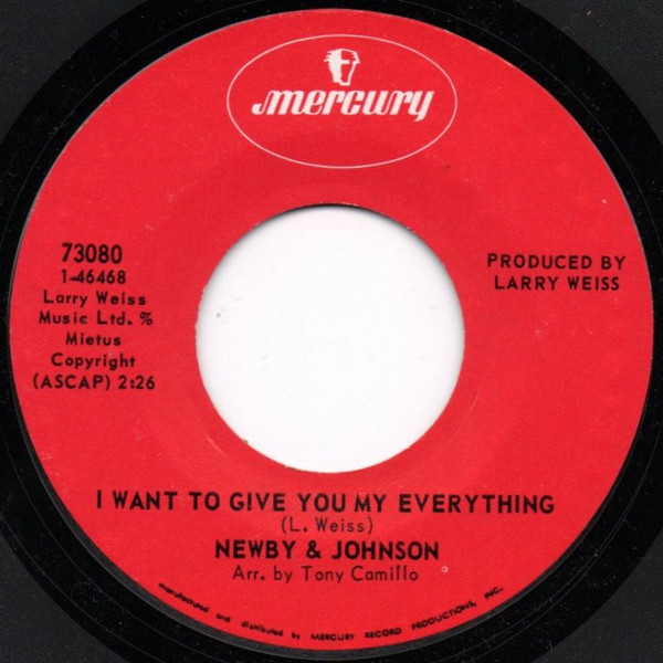Newby & Johnson – I Want To Give You My Everything / Sweet 