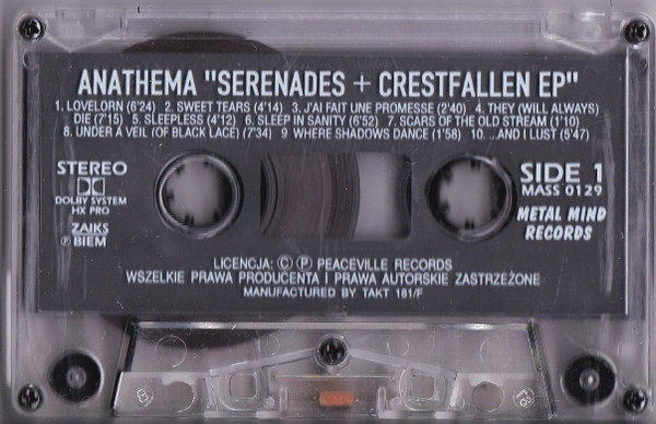 baixar álbum Anathema - Serenades Crestfallen EP
