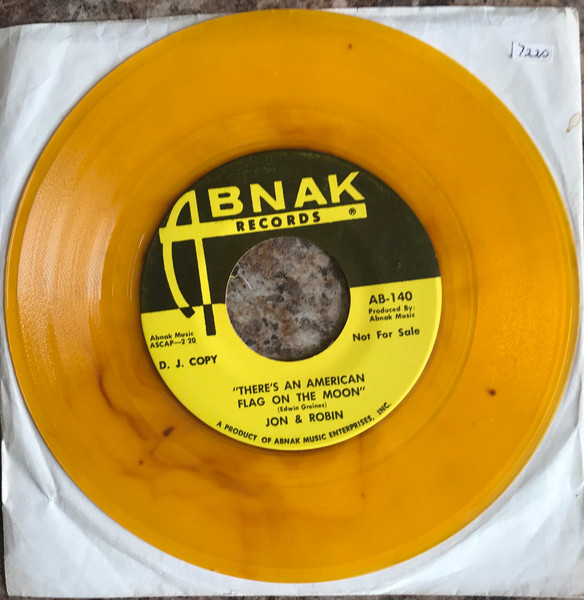 Jon & Robin – There's An American Flag On The Moon (1969, Yellow  Translucent, Vinyl) - Discogs