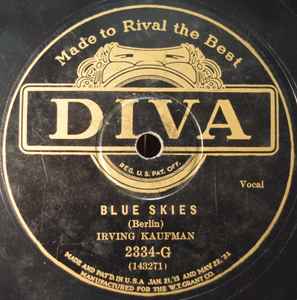 Irving Kaufman - Blue Skies / Forgive Me album cover