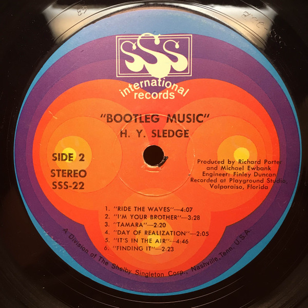 H.Y. Sledge – Bootleg Music (1971, Vinyl) - Discogs