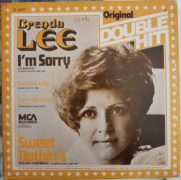 Brenda Lee – I'm Sorry / Sweet Nothin's (1981, Vinyl) - Discogs