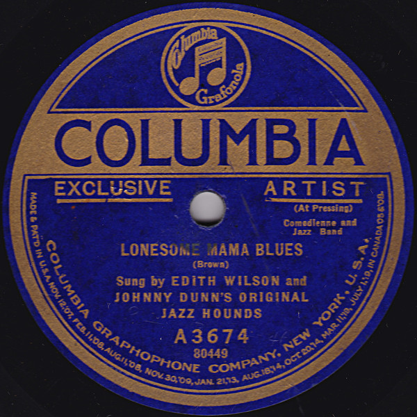 baixar álbum Edith Wilson And Johnny Dunn's Original Jazz Hounds - Lonesome Mama Blues What Do You Care What I Do