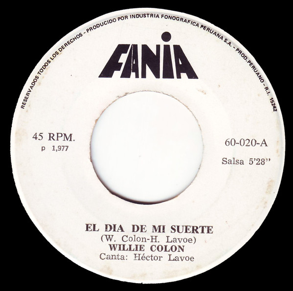 Willie Colón – El Día De Mi Suerte (1978, Vinyl) - Discogs