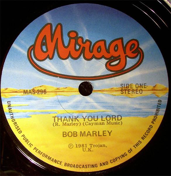 Bob Marley – Thank You Lord (1981, Vinyl) - Discogs