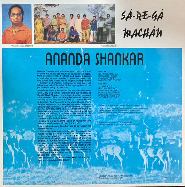 descargar álbum Ananda Shankar - Sa Re Ga Machan