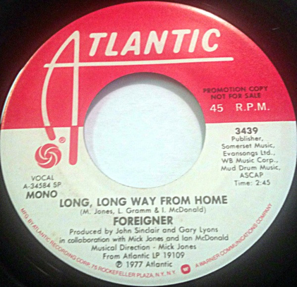 Foreigner – Long, Long Way From Home (1977, SP - Specialty