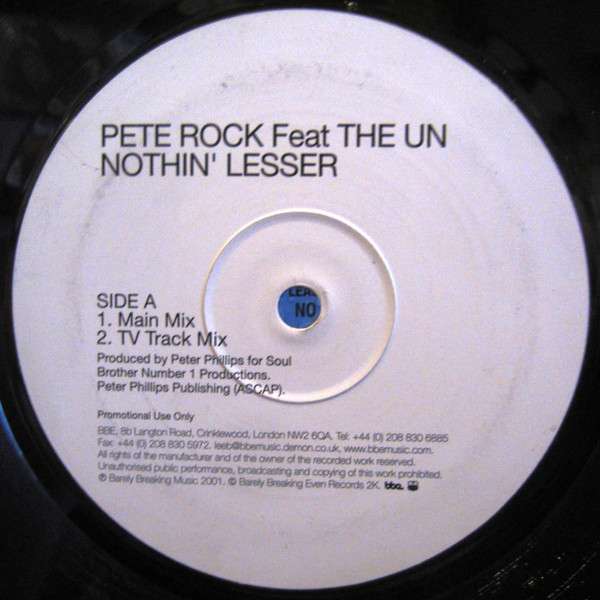 baixar álbum Pete Rock Feat The Un - Nothin Lesser