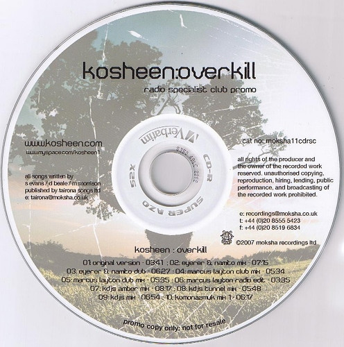 last ned album Kosheen - Overkill Radio Specialist Club Promo