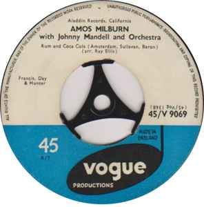 Amos Milburn With Johnny Mandel & His Orchestra – Rum & Coca Cola