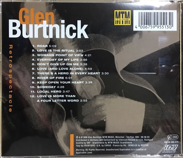 descargar álbum Glen Burtnick - Retrospectacle