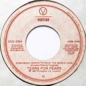 Tears For Fears – Everybody Wants To Rule The World (1985, Vinyl) - Discogs