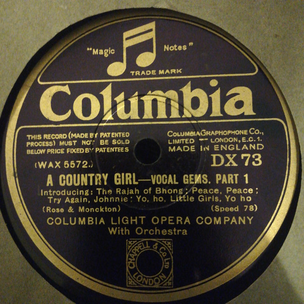 descargar álbum Columbia Light Opera Company - A Country Girl Vocal Gems