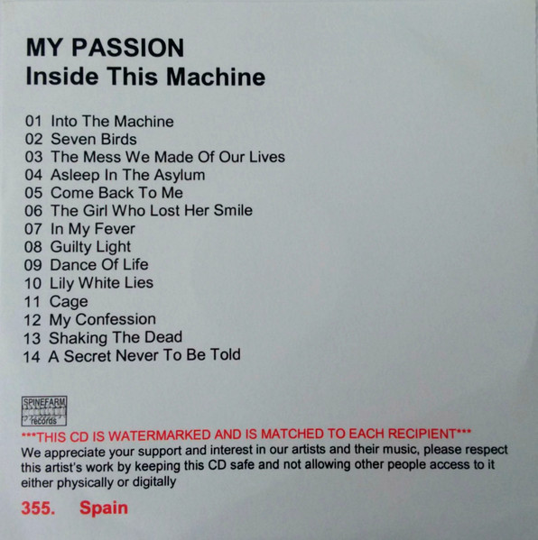 My Passion / Inside This Machine0602527670034