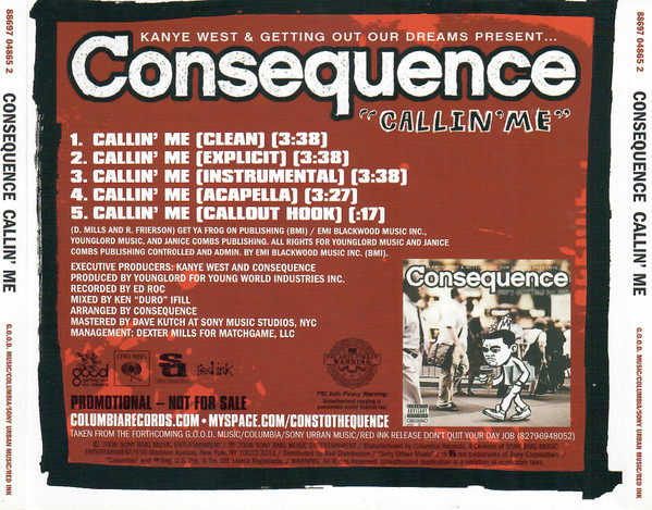 descargar álbum Consequence - Callin Me