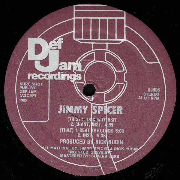 Jimmy Spicer – This Is It / Beat The Clock (1985, Vinyl) - Discogs