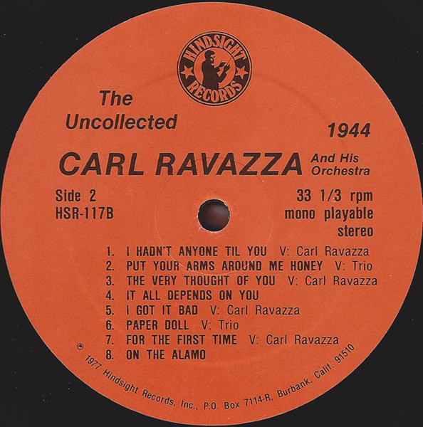 baixar álbum Carl Ravazza And His Orchestra - The Uncollected Carl Ravazza And His Orchestra 1941 1944