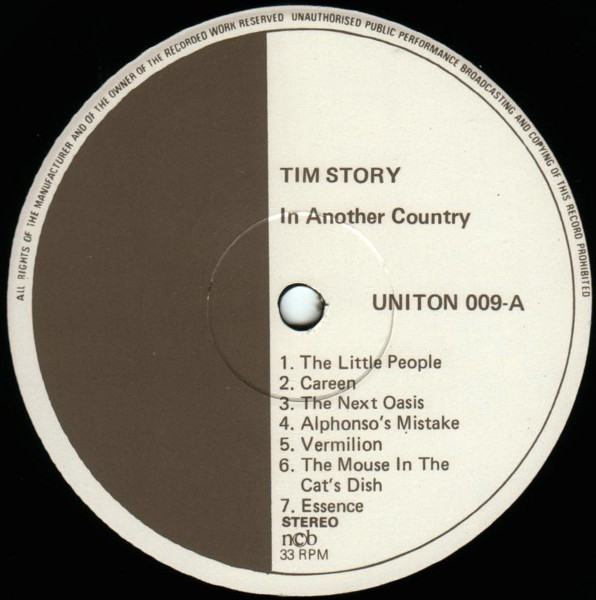 Tim Story - In Another Country | Uniton Records (U 009) - 3