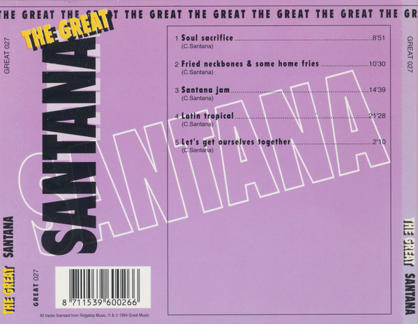 Album herunterladen Santana - The Great Santana