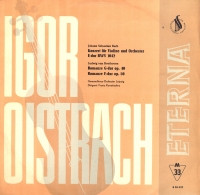 ladda ner album Igor Oistrach, Johann Sebastian Bach, Ludwig van Beethoven - Konzert Für Violine Und Orchester E Dur BWV 1042 Romanze G Dur op 40 Romanze F Dur op 50