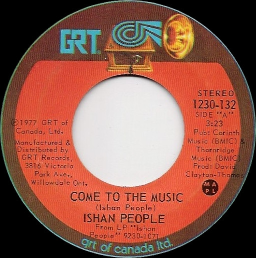 Ishan People – Come To The Music / Trenchtown (1977, Vinyl) - Discogs