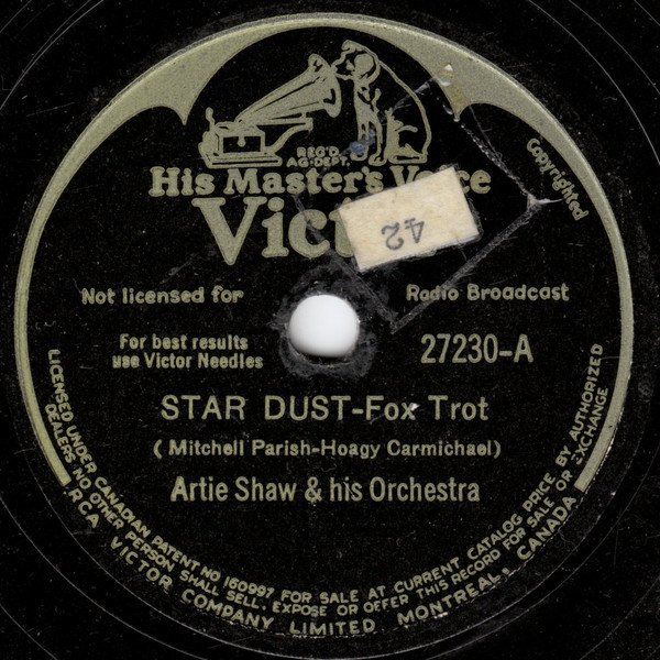 Artie Shaw & His Orchestra – Star Dust / Temptation (1940, Camden