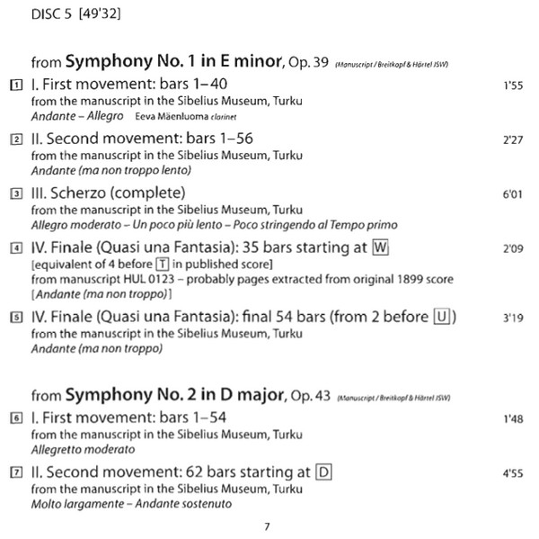 télécharger l'album Sibelius - Symphonies