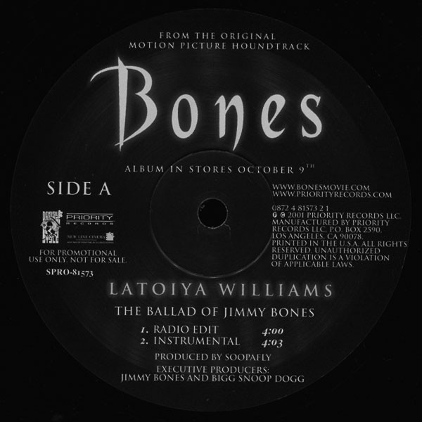 Latoya Williams – The Ballad Of Jimmy Bones / The Legend Of Jimmy Bones