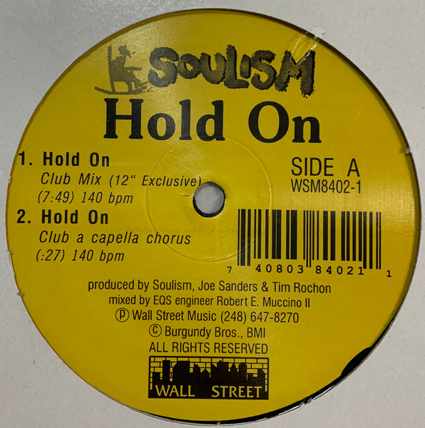 Soulism – Hold On (1995, Vinyl) - Discogs