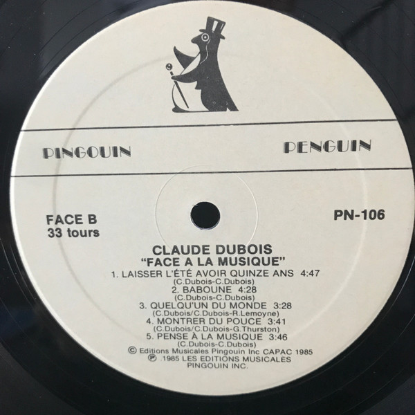 Claude Dubois - Face À La Musique | Pingouin (PN 106) - 4